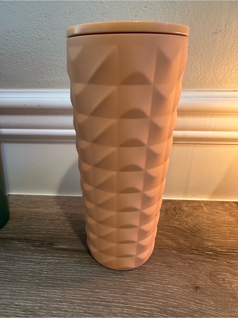 Starbucks Peach Textured Travel Tumbler
